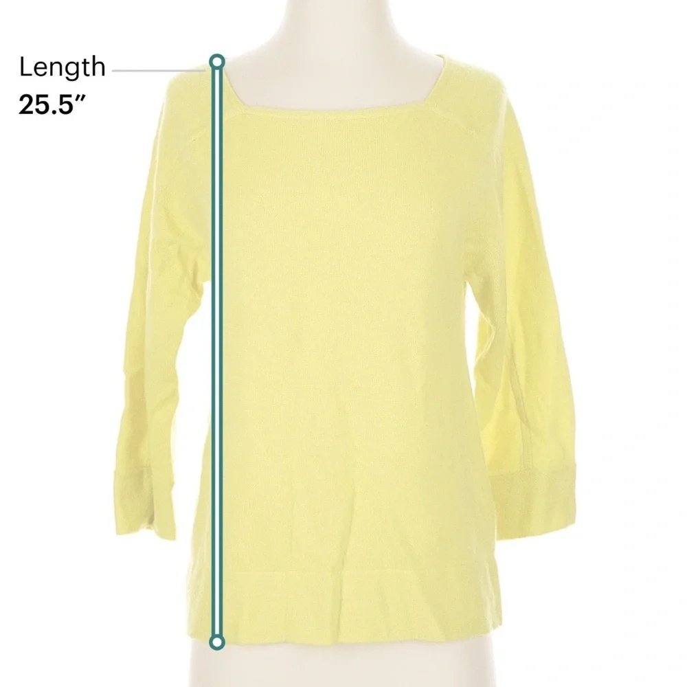 J. Crew Cashmere Chartreuse Crew Neck Sweater Size S